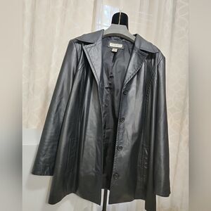 Preston & York Black Leather Outerwear